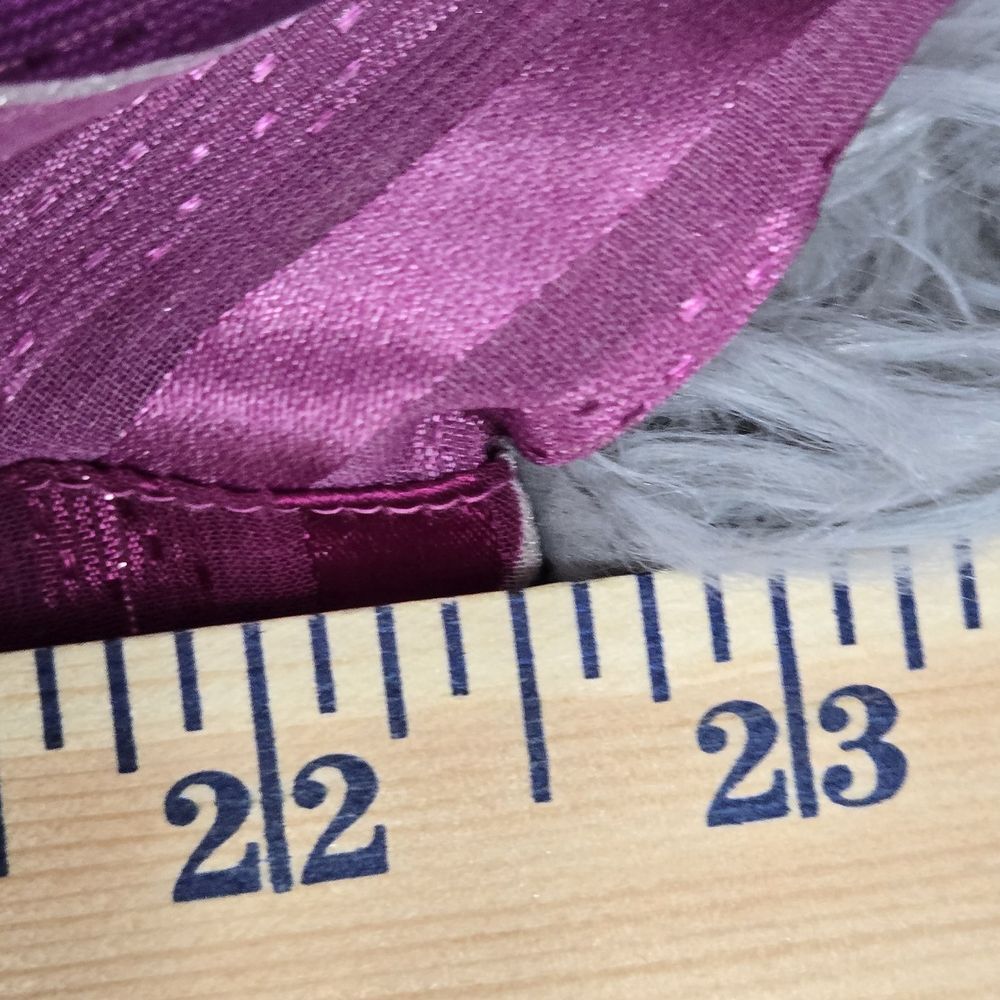 Alfred Dunner Womens 14‎ Purple Sheen Colorblock Long Sleeve Button Front Shirt - Picture 3 of 6